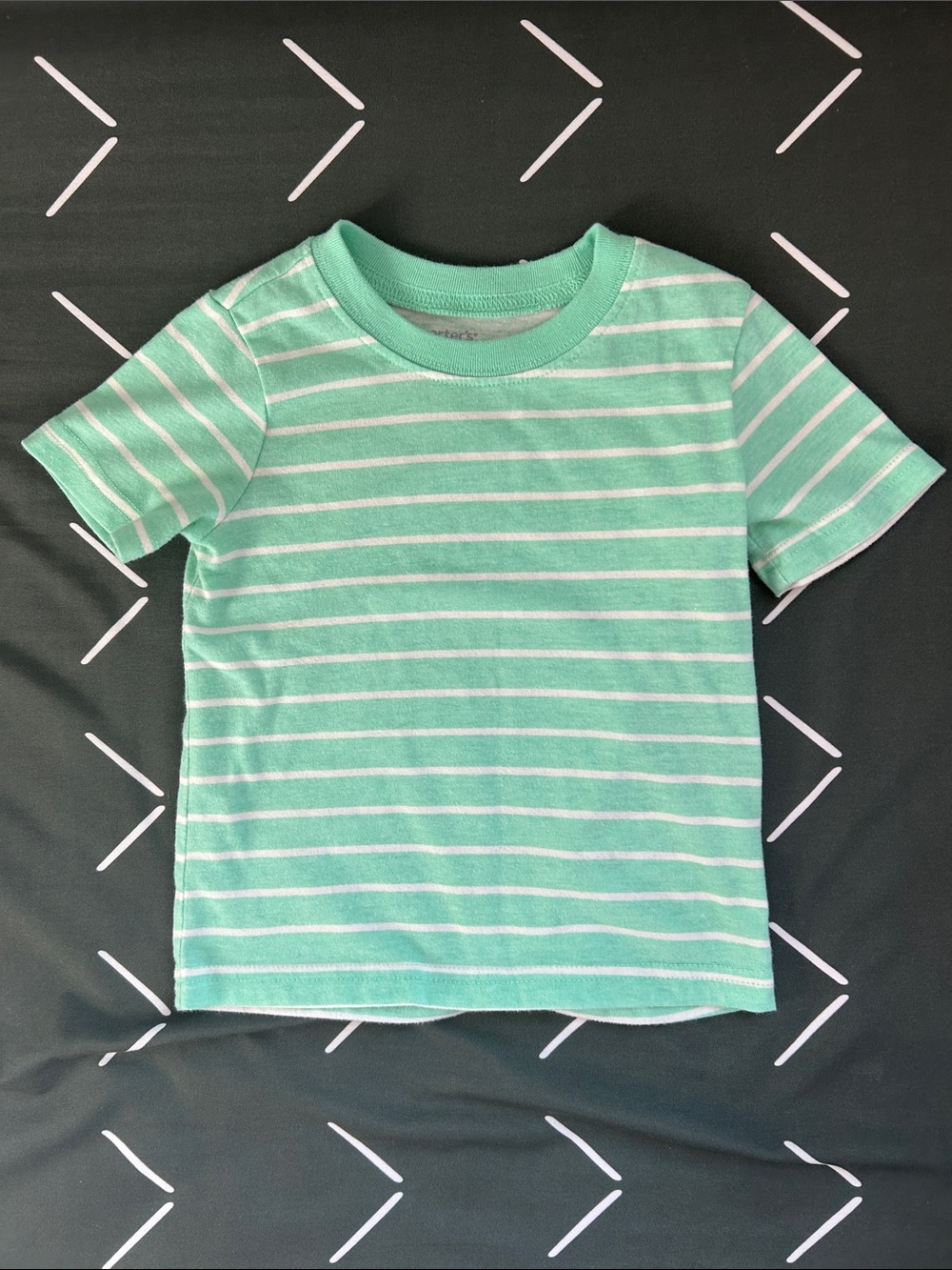 Carter's Mint Green & White Striped Short-Sleeve Tee